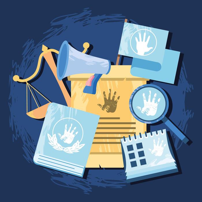 human rights movement vector